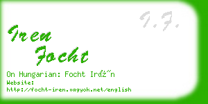 iren focht business card